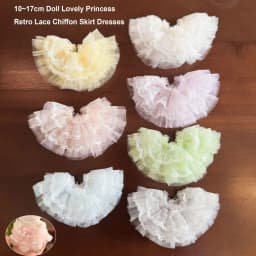 Fashion Doll Lovely Princess Skirt Cute Retro Lace Chiffon Cotton Doll Cake Skirt Cake Style Dolls Clothes Accessories