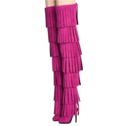 Doll Shoes Parts 1/6 Supermodel Doll Fashion Versatile Knee-High Boots Senior Sense Tassel Boots For FR2 Babi Royalty Obitsu