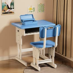 Simulated Dollhouse Desks Chairs Furniture Model Writing Study Miniature School Desks Classroom Decor Play House Desk Model Toy
