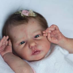 MRB 19 inch Already Painted Reborn Doll Kits Ellie-Sue With Blue Eyes Vinyl Reborn 3D Painted Skin Unassembled DIY Doll Kit Mold