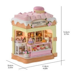 DIY Miniature Dollhouse Cake Shop 3D Wooden Puzzle Mini House Kit Handmade Mini Bakery Model Perfect Birthday Gift