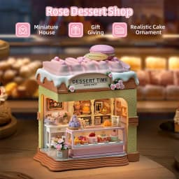 DIY Miniature Dollhouse Cake Shop 3D Wooden Puzzle Mini House Kit Handmade Mini Bakery Model Perfect Birthday Gift