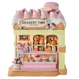 DIY Miniature Dollhouse Cake Shop 3D Wooden Puzzle Mini House Kit Handmade Mini Bakery Model Perfect Birthday Gift