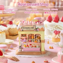 DIY Miniature Dollhouse Cake Shop 3D Wooden Puzzle Mini House Kit Handmade Mini Bakery Model Perfect Birthday Gift