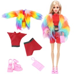 11.5'' Girl Doll Clothes with Accessories Sport Suit 30cm Dress Coat Blouse Pant Shoes Glasses Earphones Toy Accessories Gift