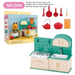 Forest Animal Family Dollhouse Furniture 1/12 Miniature Toys Girl Dolls Accessories Bedroom Bathroom Dollhouse Kit For Dolls