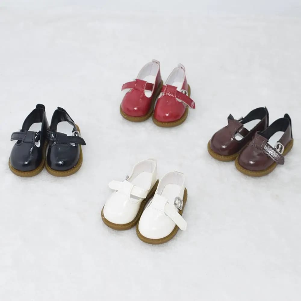 Fashion PU Leather 1/4 Shoes Black Brown Trendy Cute Leather Shoes Casual Wearing Handmade Boots Girls Gift