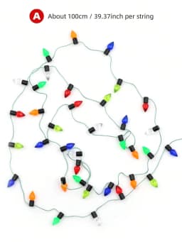 2m Doll House Miniature Lighting String: 1/12 Scale Mini Fake Lamps For New Year, Easter, Holiday Celebration, Party Decor Scene