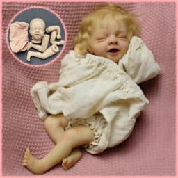 10inch Salia Sleeping Reborn Doll Kit with Signature Unfinished Unpainted Lifelike Mini Blank DIY Doll Parts With Cloth Body