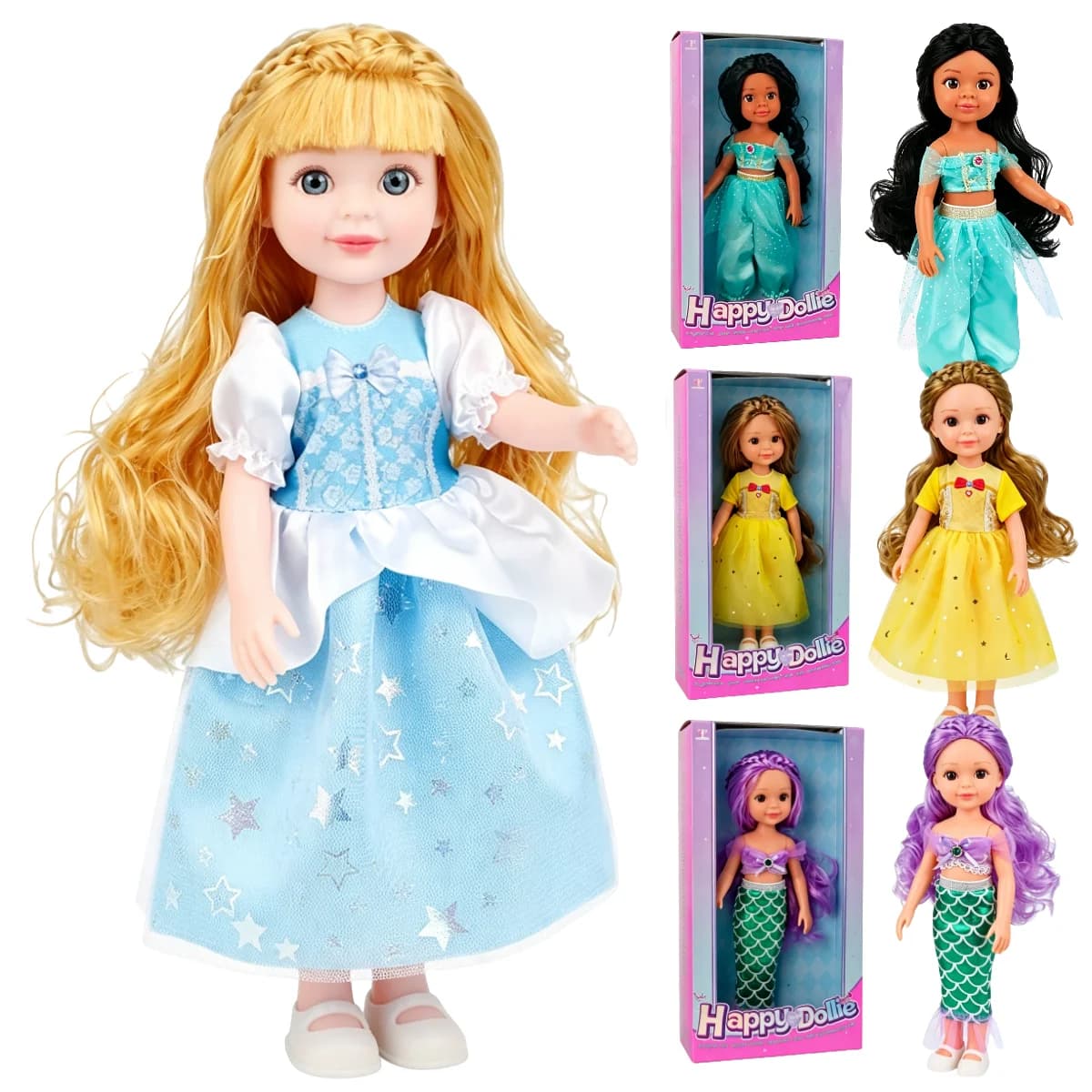 1Pc Soft Vinyl Princess Doll Gift Box with Outfits, cute dress-up figure, gentle pretend play birthday & holiday gift for girls