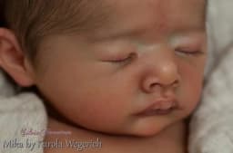 NPK 20inch Reborn Mika Unfinished Unpainted Kit Fresh Color Newborn Doll DIY Parts with Cloth Body