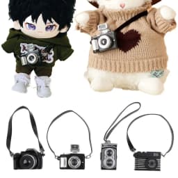 Multicolor Dolls Camera Plastic Shutter and Flash Mini Digital Camera Toys with Belt Miniature Camera