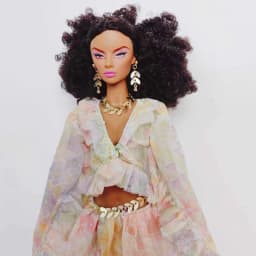 1/6 Doll Jewellery Parts Metal Magnetic Leaf-shaped Earrings+ Necklace + Waist Chain Set For 30cm Babi Xianxian Supermodel Doll