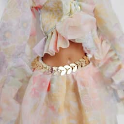 1/6 Doll Jewellery Parts Metal Magnetic Leaf-shaped Earrings+ Necklace + Waist Chain Set For 30cm Babi Xianxian Supermodel Doll