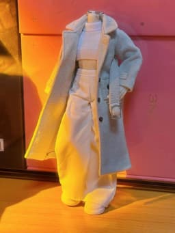 French Style Overcoat For 1/12 SNAIL SHELL romankey figure figma shf TBL ANT Mecha Girl Azone 1/12 picco neemo Doll Clothes