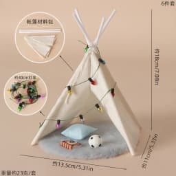 1:12/OB11 Scale Dollhouse Mini Teepee Tent, Camping Scene Model with Fairy Lights, Dollhouse Outdoor & Indoor Scene Accessory