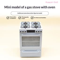 1/12 Dollhouse Miniature Gas Stove With Oven Model Kitchen Scene Decoration Dollhouse Sand Table Photo Props Pretend Play Toys
