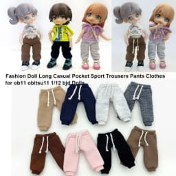 Fashion Doll Pants Casual Long Pocket Leisure Rope Clothes Doll Clothes Accessories 8 Colors Doll Sport Trousers