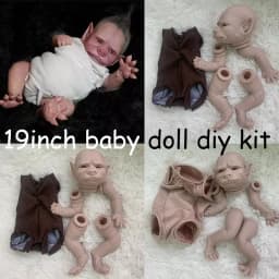 NPK 19 Inches Reborn Robbie Unpainted Unassembled Unfinished Doll Parts DIY Blank Reborn Doll Kit