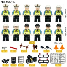 M8262 M8266 Building Block Type Thunder Action Group Figurine Children Assemble Small Particle Building Block Toy