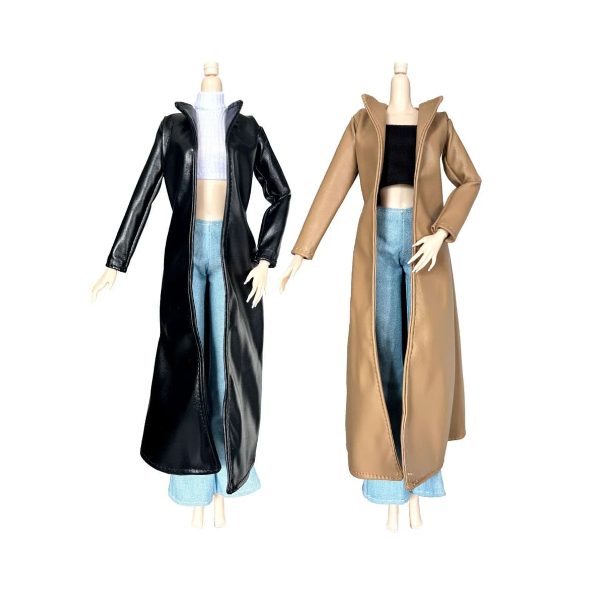 OL Style PU Leather Blazer Coat Suit for 1/6 30cm FR Babi Supermodel Doll
