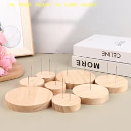 【X】Wooden Figure Animal Action Suppprt Base Display Stand Holder Crochet Stands Rack Support Storage Base