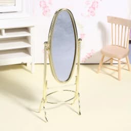 Dollhouse Mirror 1/12 Simulation Dressing Vertical Miniature Furniture Decoration Accessories Gift