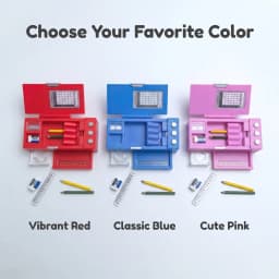 Miniature Multifunctional Pencil Case, Stationery Box, Ruler, Colored Pens, Miniature Props, Dollhouse Decoration and Photography Props, Toy House Decorations, Miniature Learning Stationery, Miniature Pens/Erasers/Rulers, School-Themed Toy Decorations, Holiday Gifts! Collectors' Items!