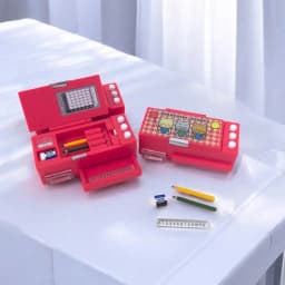 Miniature Multifunctional Pencil Case, Stationery Box, Ruler, Colored Pens, Miniature Props, Dollhouse Decoration and Photography Props, Toy House Decorations, Miniature Learning Stationery, Miniature Pens/Erasers/Rulers, School-Themed Toy Decorations, Holiday Gifts! Collectors' Items!