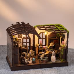 DIY Mini Doll House Wooden Miniature Kit Furniture Litht Dollhouse Furniture Handmade Model Assembly Toys Case Birthday Gifts
