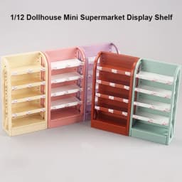 Mini 1/12 Dollhouse Cabinet Plastic 5 Colors Dollhouse Simulated Snack Cabinet Dolls House Desktop Decoration 9.5*4.3*14.5cm