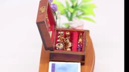 1Pc Mini Jewelry Box Model Dollhouse Miniatures Children DIY Miniatures Doll.