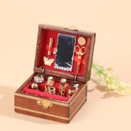1Pc Mini Jewelry Box Model Dollhouse Miniatures Children DIY Miniatures Doll.