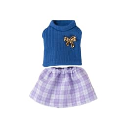 Doll Clothes Sleeveless Top Plaid JK Skirt Set Mini Dress Up Outfit Accessories For 10cm Joint Doll Fashion Doll Costume Gift