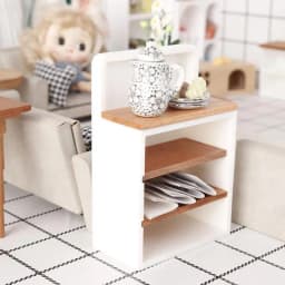 @ Miniature Sideboard/TV Cabinet 1/12 Dollhouse Storage Rack Scene Decor Toy For Doll House Accessories