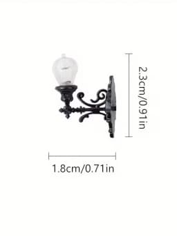 Miniature Wall Sconce 1:12 Dollhouse Mini Wall Lamp Diorama Scene Accessory Realistic Lighting Decor for 12th Scale Models