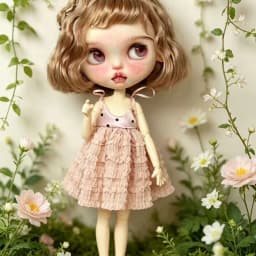 Sweet Cake Princess Slip Doll Dress, Doll Accessories Fits OB22 OB24 OB26 & Blythe Doll, Doll Not Included
