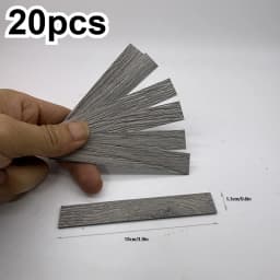 20pcs Dollhouse Miniature Wood Floor Tiles, Simulated Herringbone Flooring Model