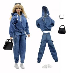1 Set Cloth Doll Accessories Fashion Model Casual Wear Cool Clothes for 11.5 inch 30cm Doll Kids or Birthday Gift