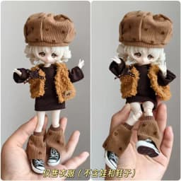 Doll Outfit 11 To 17 Cm Casual Knit Top Plaid Skirt Set For Bjd 8 12 Inch Ob11 Action Figure Doll Clothing