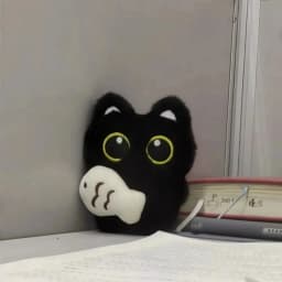 1pcs 2Pcs Cool Plush Black Cat Doll Toy Keychain Bag Pendant Charms Car Keyring Accessories for Women Couples Kawaii Gift