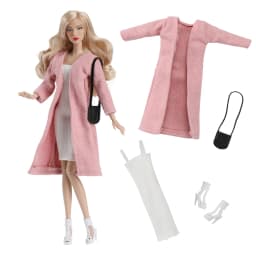1/6 Doll Clothes Accessories Fashion Elegant Winter Faux Fur Coat+Sweet Princess Dress+Shoes+Bag For 30cm Babi Supermodel Doll