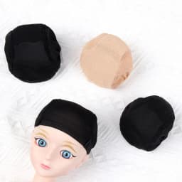 Black/Beige Color Wig 1/3 1/4 1/6 Hairnet Net Head Headgear Fixed Hair Non-slip Hat Cap