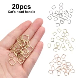 20pcs/pack 7mm Ultra-small Belt D-Buckle Doll Bags Buckles DIY Doll Buttons Shoes Super Mini Toys Dolls Accessories