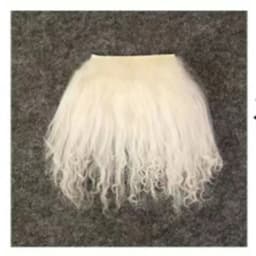 Trendy Mongolia Fur Sheepskin Wool Extensions Curly Texture Hair Row Curly Hair Extensions Durable Doll Hair Hair Wefts