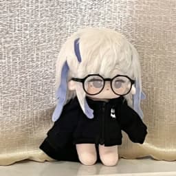 Adorable 20cm Neuvillette Fluffy Cotton Plush Doll with Skeleton Genshin Impact Anime Cosplay Character Stuffed Toy Xmas Gift
