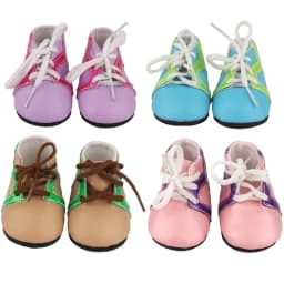 High-quality Leather Doll Shoes For 18 Inch American Doll 7cm Mini Doll Boots Sneakers For 43cm Baby New Born&DIY Girl Doll