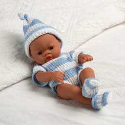 20cm 7.87inch Mini Reborn Dolls Vinyl Brown Skin Soft Full Body Doll Lifelike Soft Reborn Doll Cute Doll For Girls Dolls Toys