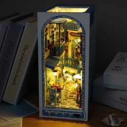 Diy Book Nook Wooden Bookshelf Shelf Insert Doll House Bookend Dollhouse Casa Miniature Children Toys Birthday Gifts bookends