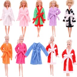 30cm Doll Clothes Christmas Plush Lace-up Pajamas Fit 11.8'Christmas Elf Doll Snowman Gingerbread Man Clothes Doll Accessories